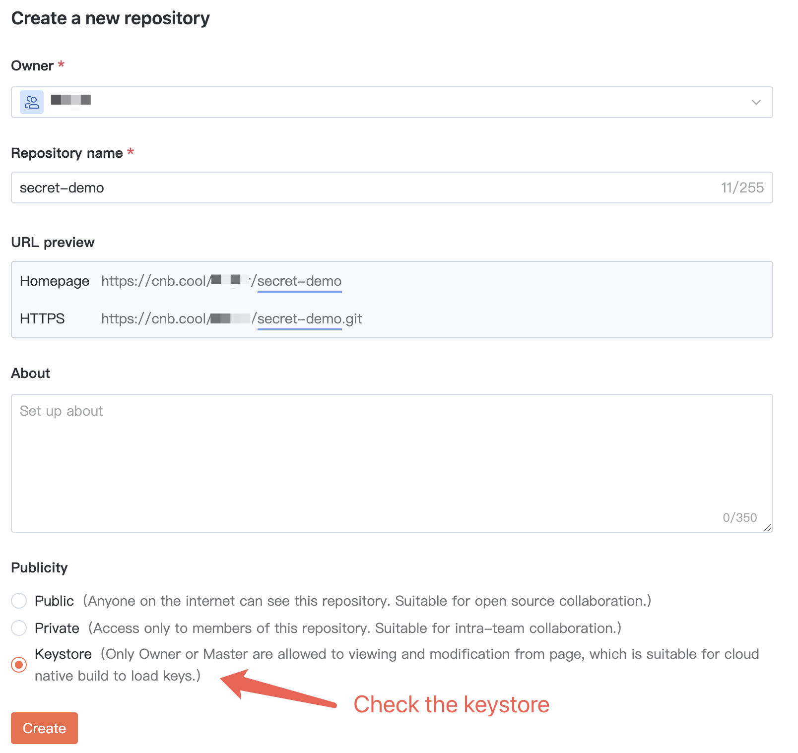 Create Keystore